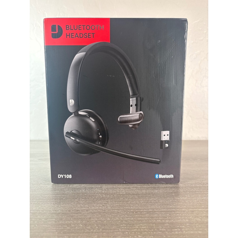 Dytole DY108 Bluetooth Headset Wireless Mono Office Headphones with USB Dongle‎
